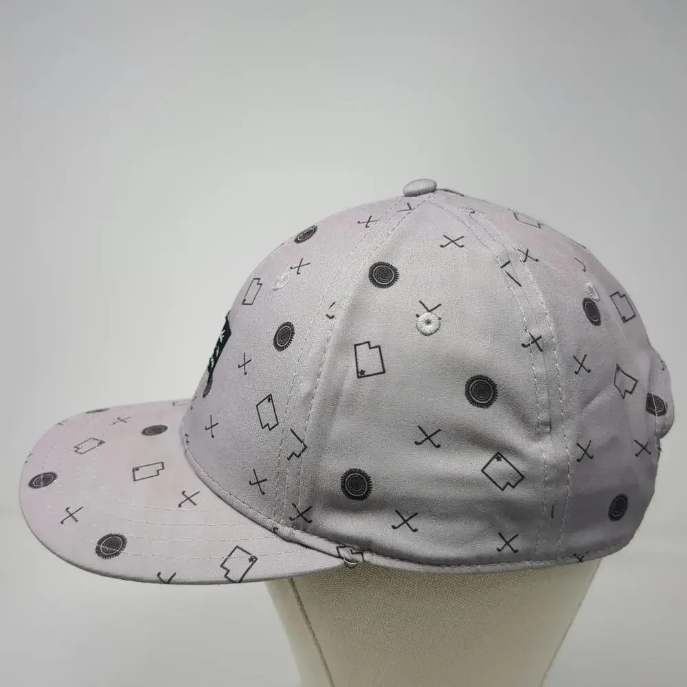 Pukka Entrada Snow Canyon Golf Hat Gray One Size Snapback Utah Pattern Flat Brim